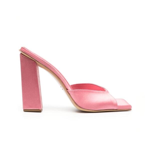 NEW GIA BORGHINI X RHW $445 Rosie Satin Heeled Mules GIABORGHINI - Picture 2 of 10